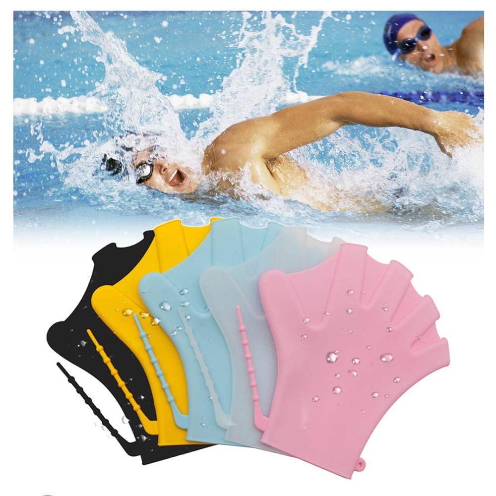 💥FREE💥 w/ $25+purchase Silicone Swimming Webbed Gloves Training Paddles